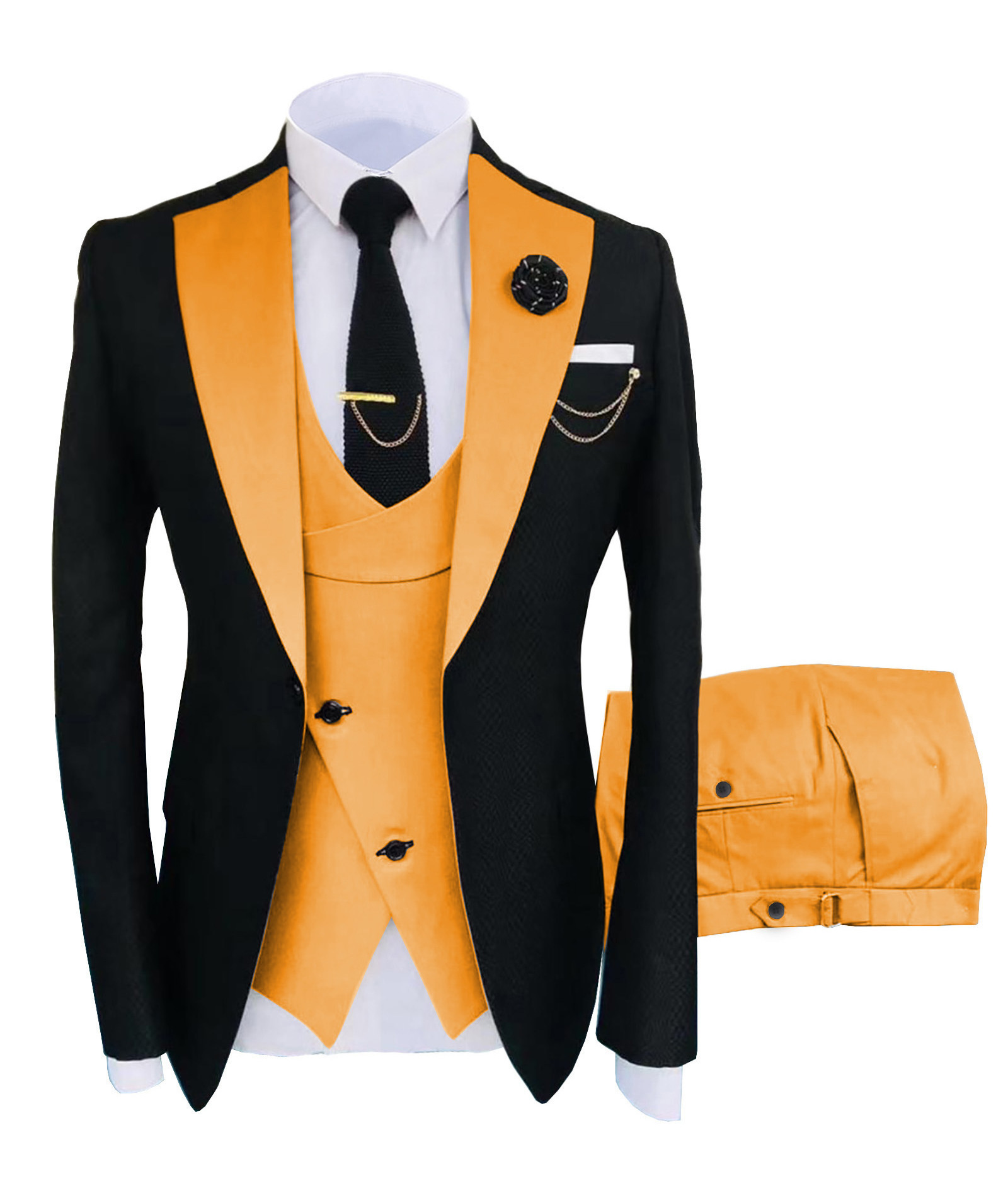 New High Quality Men's Solid Color Wedding Groomsman Formal Suit For Men Wedding