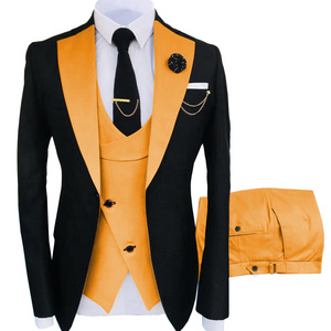 New High Quality Men's Solid Color Wedding Groomsman Formal Suit For Men Wedding