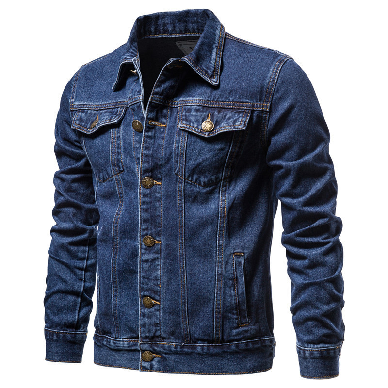 Men's Jackets,Casual Washed Blue  Plain Blank Jeans Wholesale Cotton Denim Jackets For Men Coat