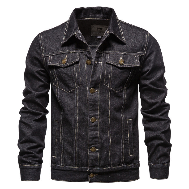 Men's Jackets,Casual Washed Blue  Plain Blank Jeans Wholesale Cotton Denim Jackets For Men Coat