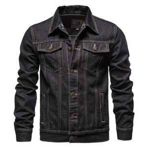 Men's Jackets,Casual Washed Blue  Plain Blank Jeans Wholesale Cotton Denim Jackets For Men Coat