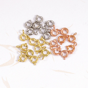 Bracelet Necklace Findings Open Jump Rings Connecters Jewelry Making DIY Handmade Accessories Stainless Steel 5mm Spring Clasps