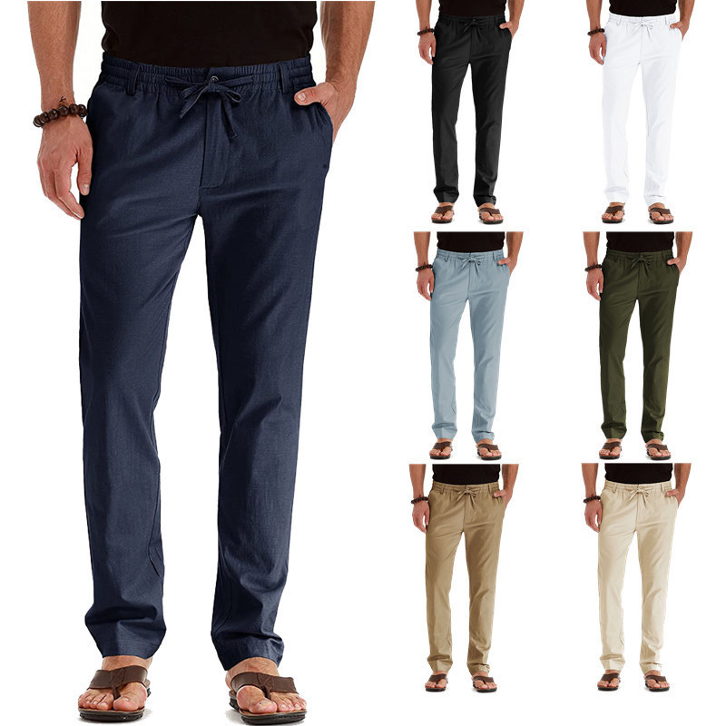 Classic Men'S 9-Color Casual Pants New Business Fashion Slim Fit Cotton Elastic Pants Men