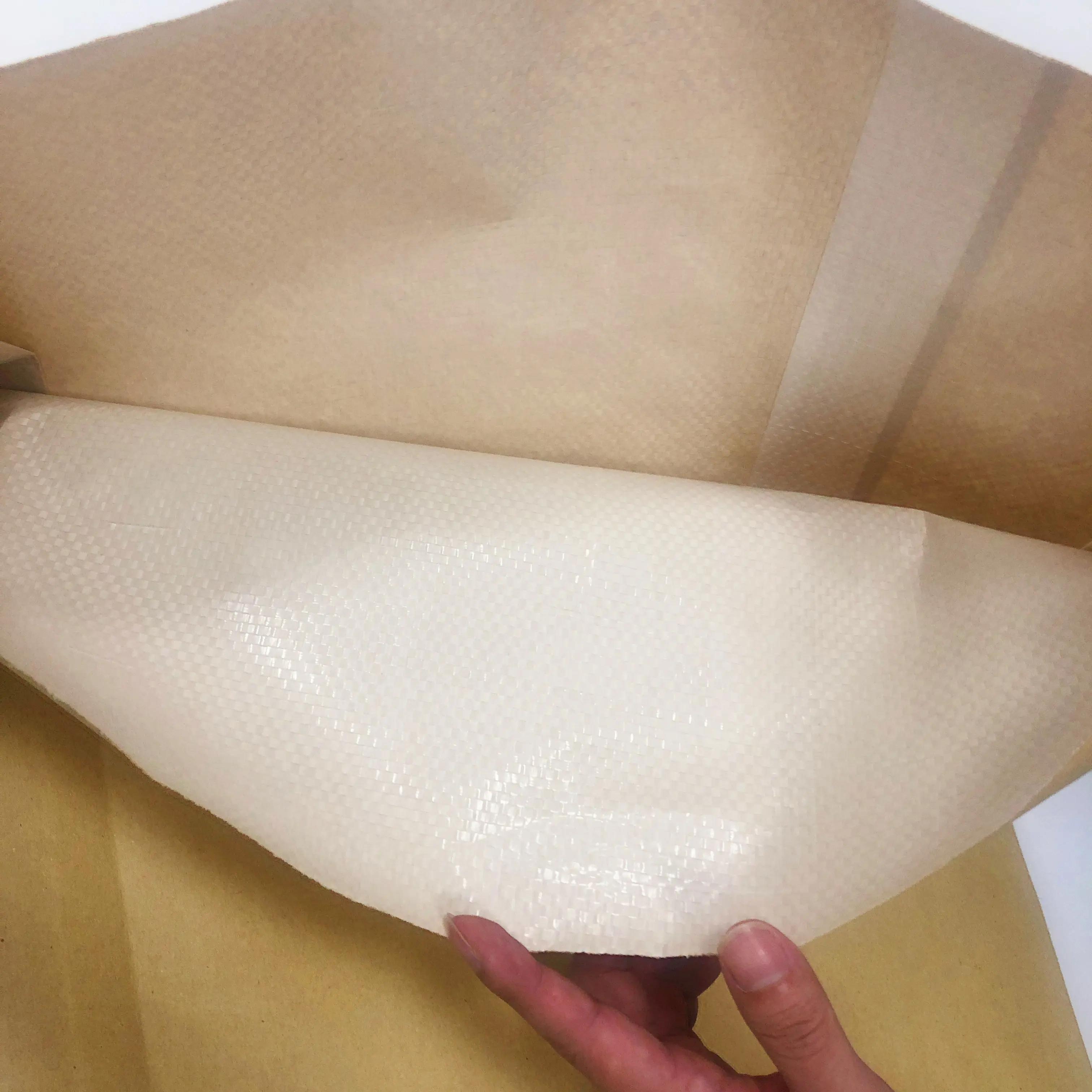 100% Factory direct 20 kg 25 kg 40 kg water proof kraft cement paper pp woven bag for coal industrial paper kraft woven sack