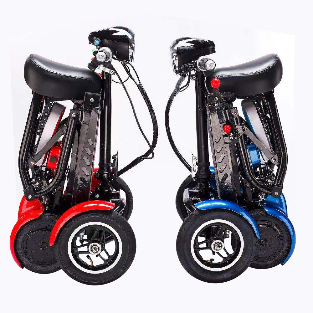 4 wheel Folding Electric Scooter Golf Carts Travel Range 25km/40km Mobility Scooter Handicapped Electric Scooter