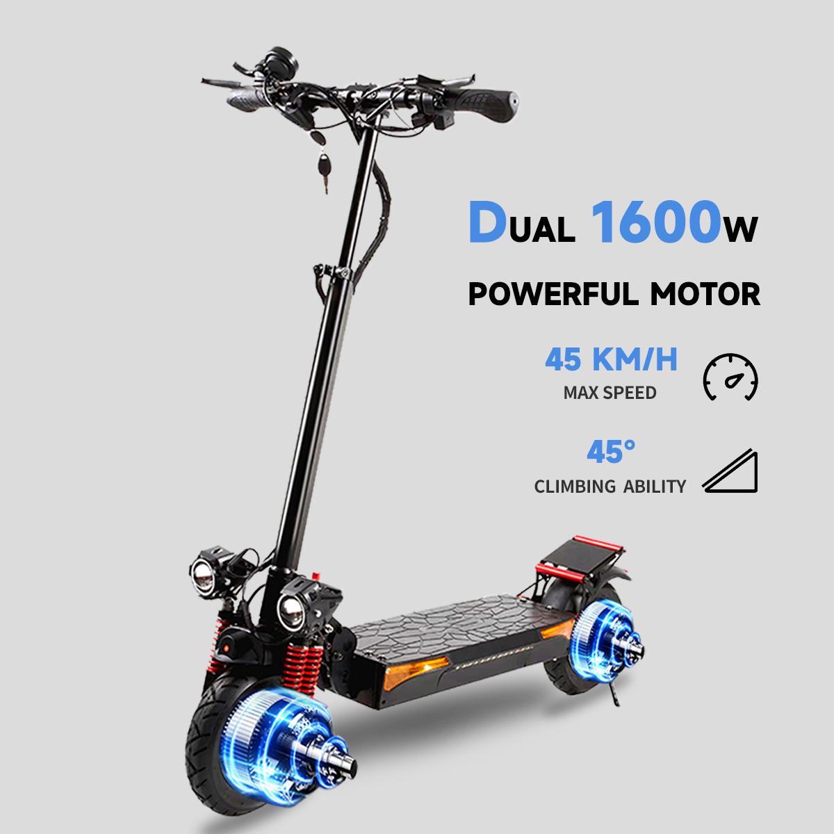 Dualtron 55KM Long Range Electric Scooter 10Inch Big Wheels 45KM/H Fast Speed 500W Power 48V Voltage Mobility Free Shipping