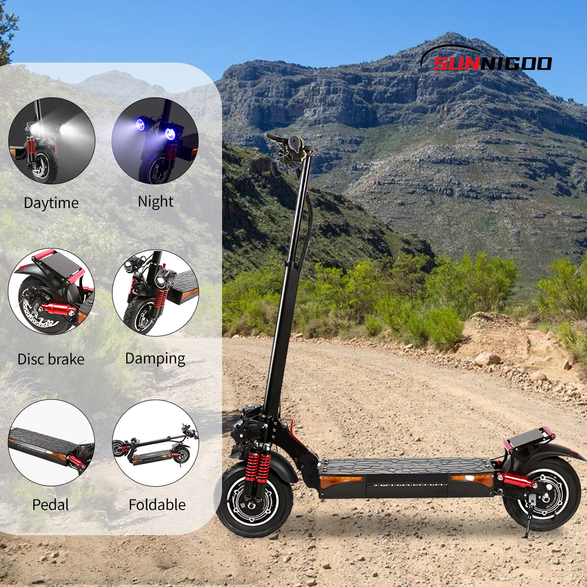 Dualtron 55KM Long Range Electric Scooter 10Inch Big Wheels 45KM/H Fast Speed 500W Power 48V Voltage Mobility Free Shipping