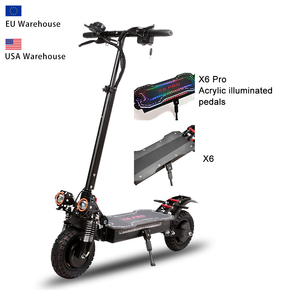 SUNNIGOO Electric Scooter 48V 2400W Daul Motor Scooter Electric 60km/h Foldable Adult 10 Inch Off Road Tire Electric Scooters