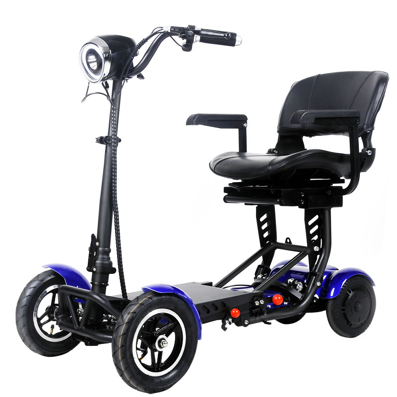 oem 4 wheel 2 person electric scooter adult folding 4 wheels scooter electric mobility scooter car power wheelchair for elderly