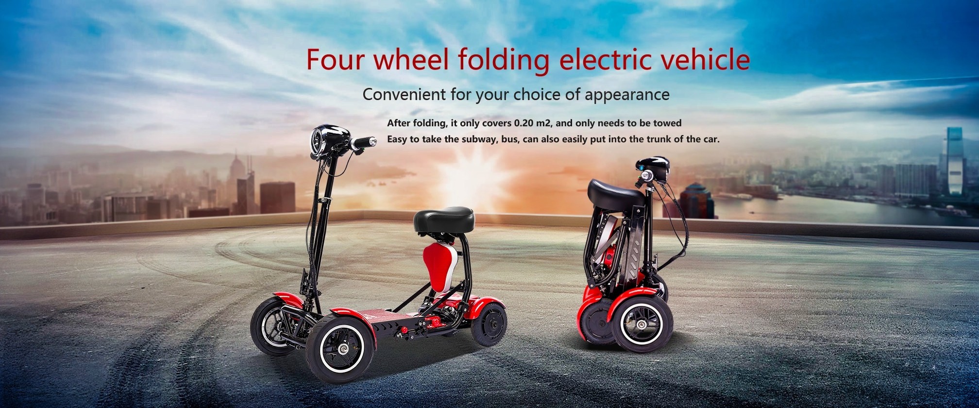 oem 4 wheel 2 person electric scooter adult folding 4 wheels scooter electric mobility scooter car power wheelchair for elderly