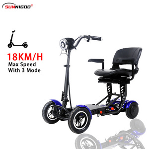 4 wheel Folding Electric Scooter Golf Carts Travel Range 25km/40km Mobility Scooter Handicapped Electric Scooter