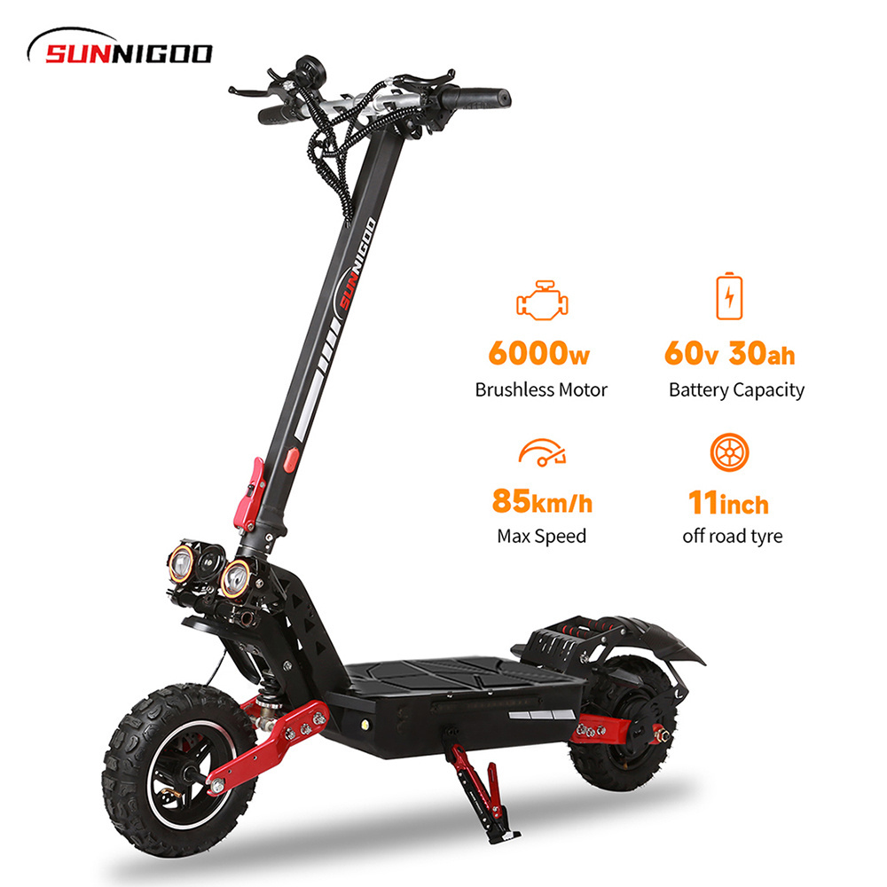 11-Inch Off-Road Tire Kit for Electric Scooter 6000W 60V 30Ah Two-Wheel Dual Motor Electric Scooter