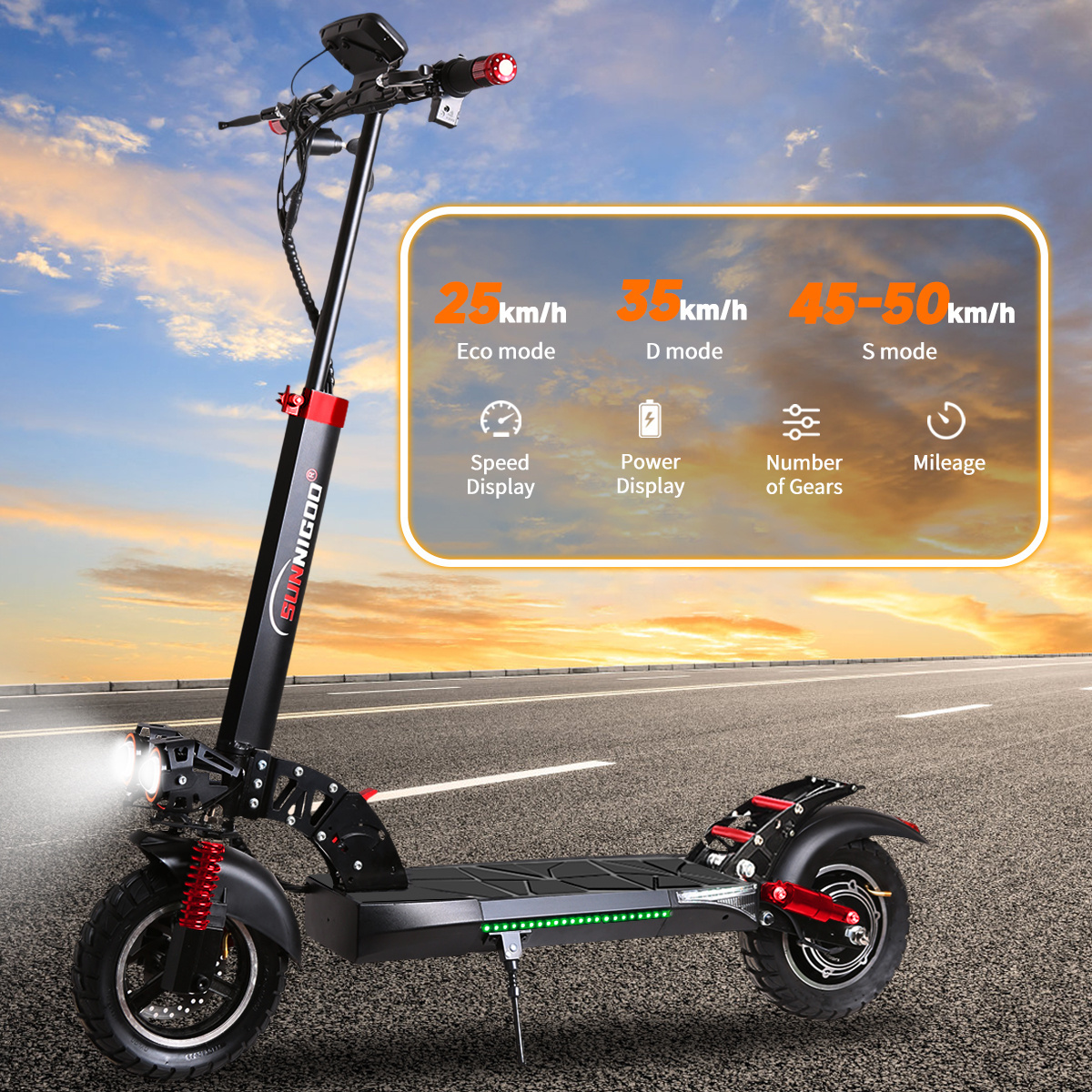 Hot Sale 800W Off Raod Fast Electric Scooter Powerful 10 inch Tire Scooters With Seat Adult Best Electric Scooters Wholesale