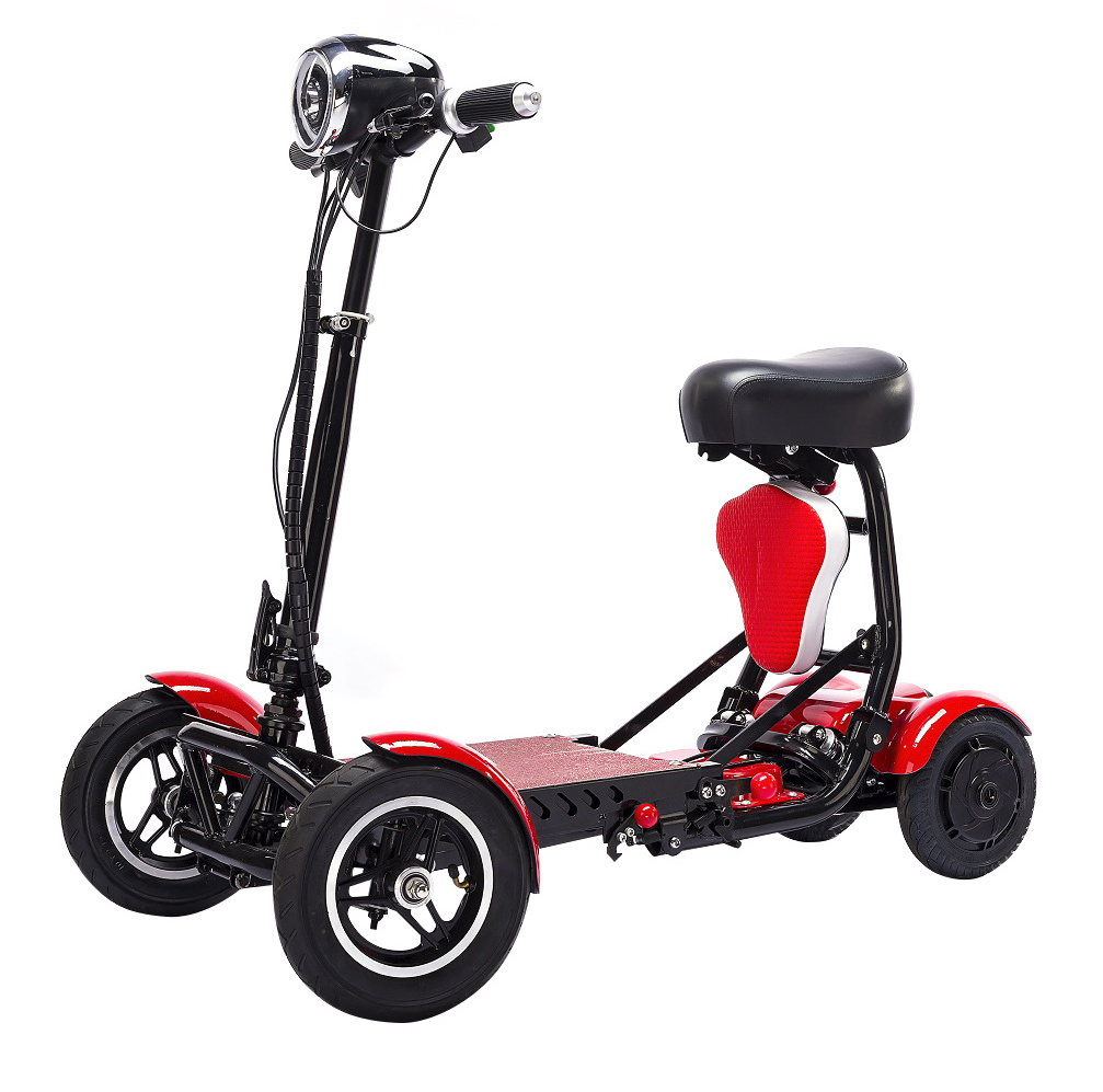 4 wheel Folding Electric Scooter Golf Carts Travel Range 25km/40km Mobility Scooter Handicapped Electric Scooter