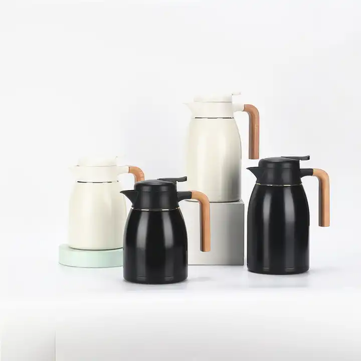 1L Double Wall High Quality Jug Vacuum Flask Coffee Pot Outdoor Water Jug for Party With Lid