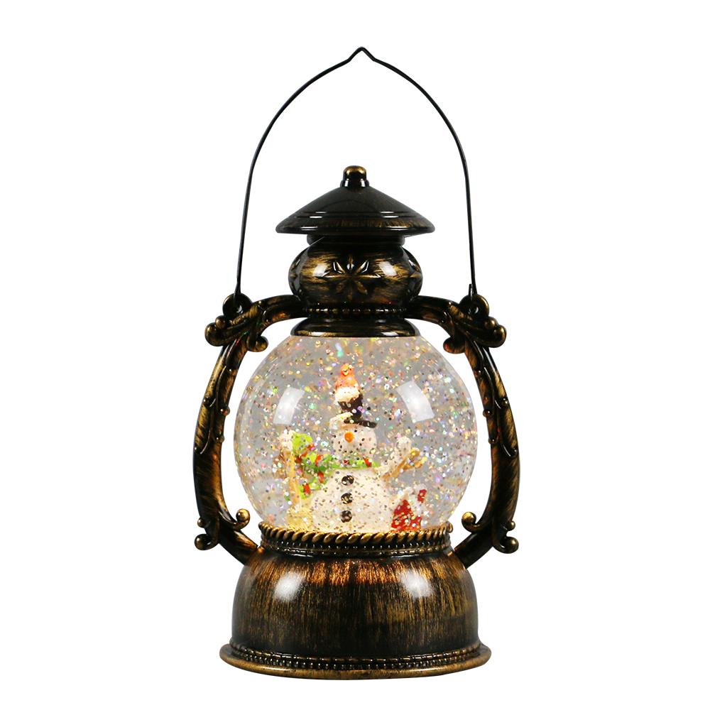 Wind lamp round swirling glitter water christmas light indoor use battery operated spinner LED lantern light