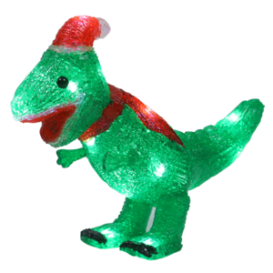 Acrylic Christmas Dinosaur 16LEDs Battry Operated Outdoor Christmas Light Garden Decoration