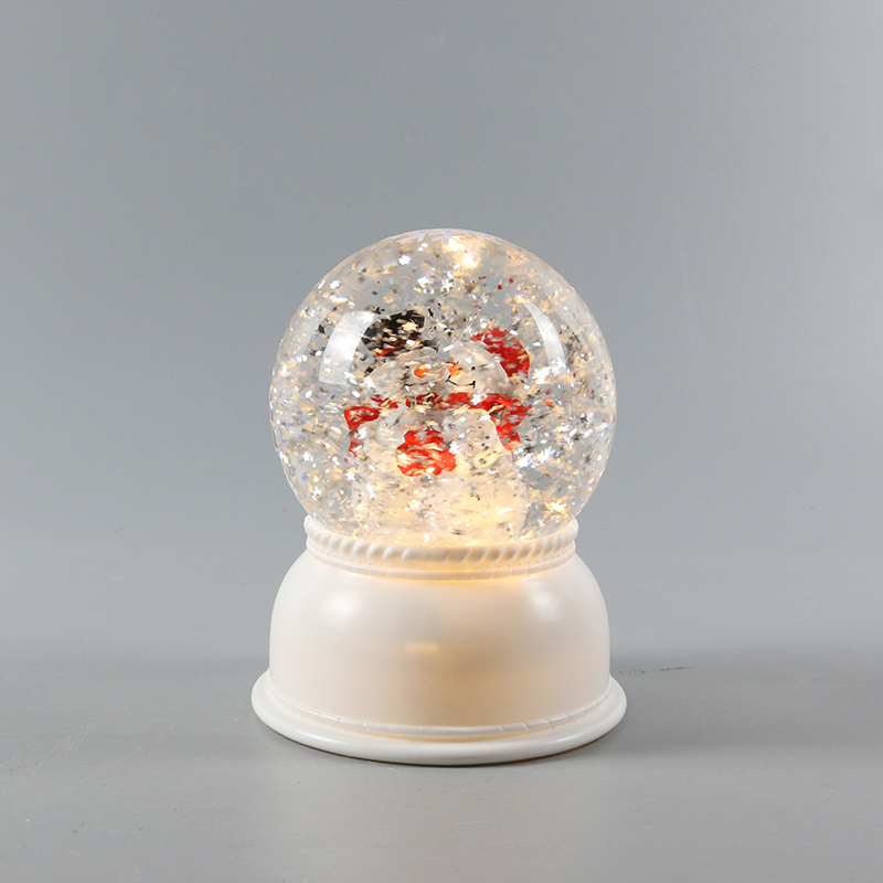 Swirling glitter water christmas light indoor battery operated spinner LED lantern light Crystal ball light