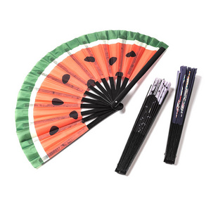 Large Folding Silk Hand Fan Hand Folding Fans Chinese Tai Chi Folding Fan for Men and Women Performance Dance