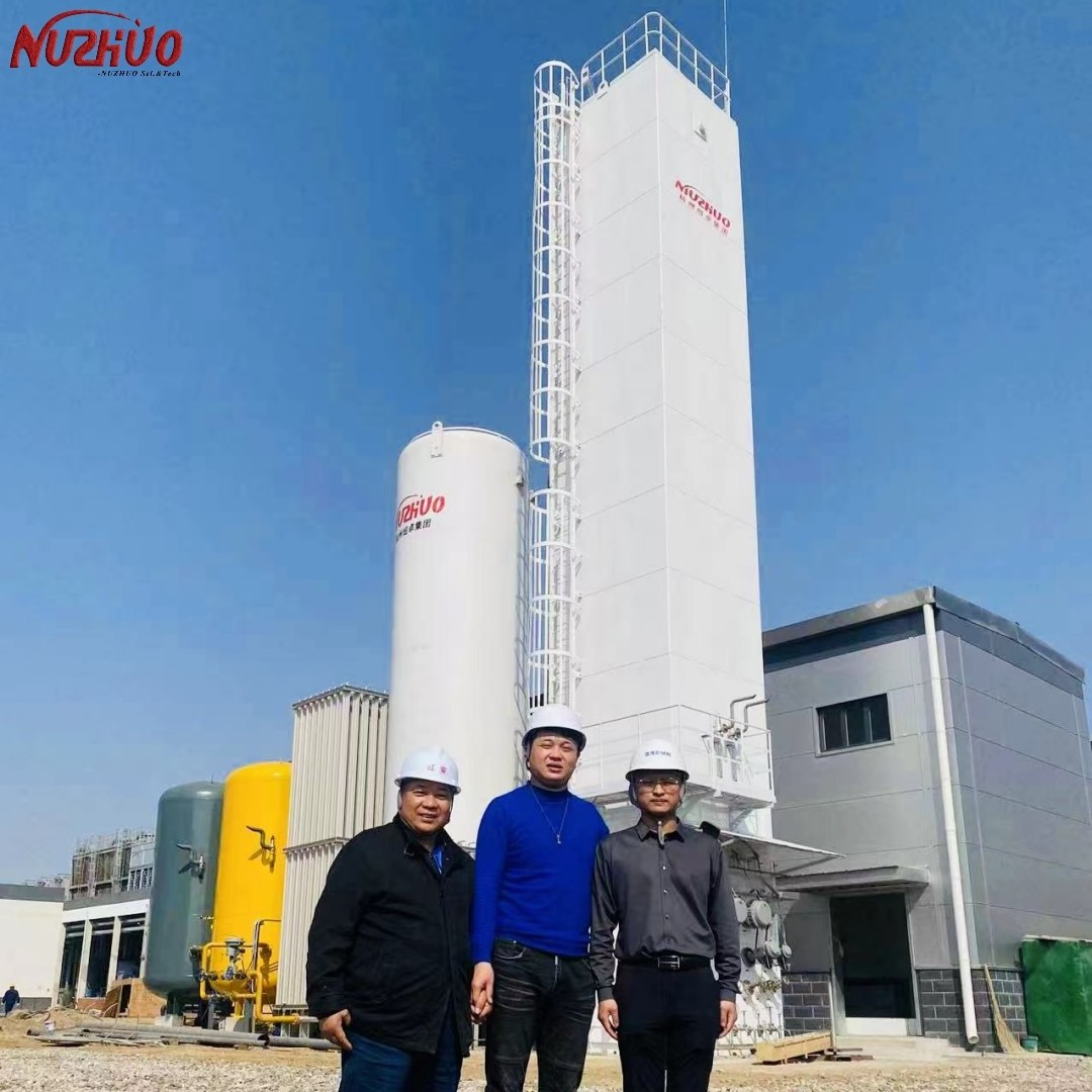 NUZHUO Automatic 400Nm3/h LIN Generating Plant Liquid Nitrogen Machine 10 Tons Per Day LN2 Equipment