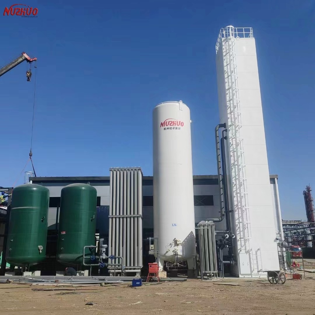 NUZHUO Automatic 400Nm3/h LIN Generating Plant Liquid Nitrogen Machine 10 Tons Per Day LN2 Equipment