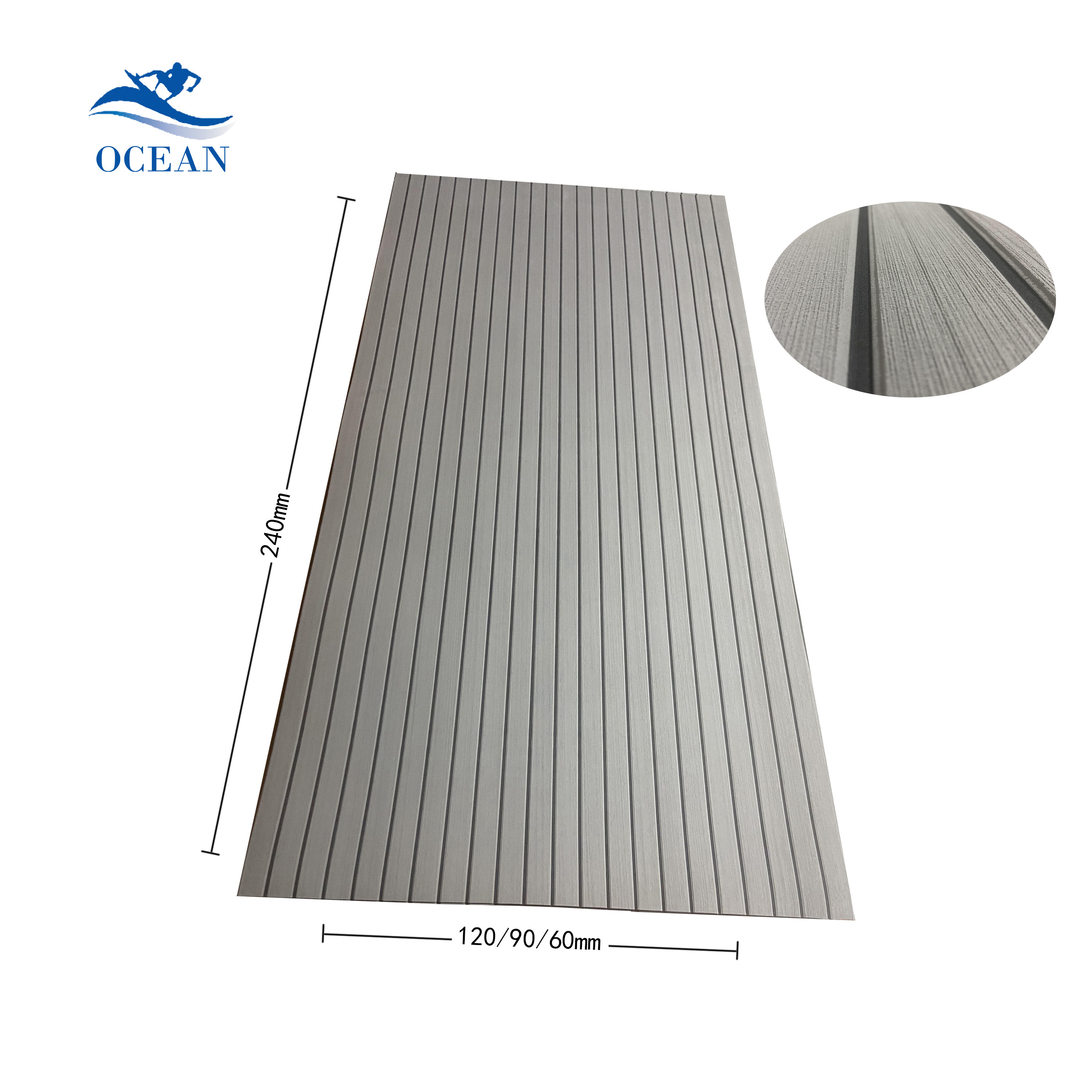 Ocean OEM Eva Foam Waterproof Anti Slip Anti Uv Self Adhesive Marine Decking Pad Pontoon Swimming Platform For Boat Flooring