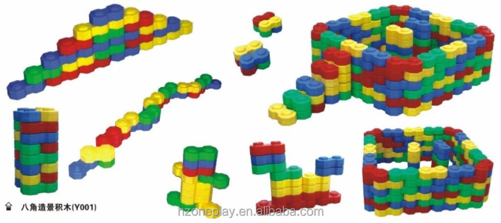 CE certified Giant Educational Plastic Building Blocks for Children Age 3+