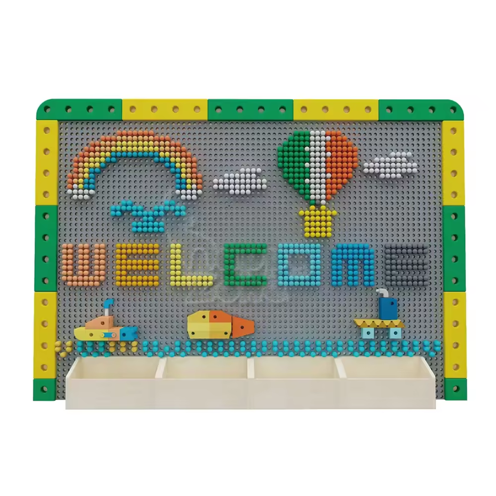 Latest Design Large EVA foam Building Blocks Wall kids DIY blocks interactive wall panel games educational toys for kids