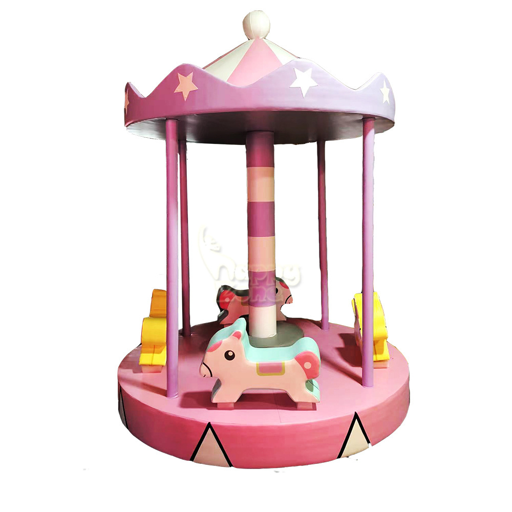 Indoor Soft Play Equipment Electric Merry-Go-Round Carousel for children's indoor playground Use