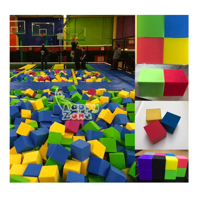 Trampoline Foam Pits Blocks and Gymnastics Cushion Cubes for Gyms and Extreme Sports