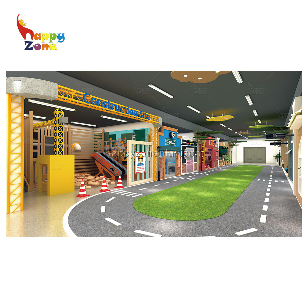 Happy Zone Kids Role Play House Tiny Town indoor Play house Infants Play Entertainment Center for indoor playground