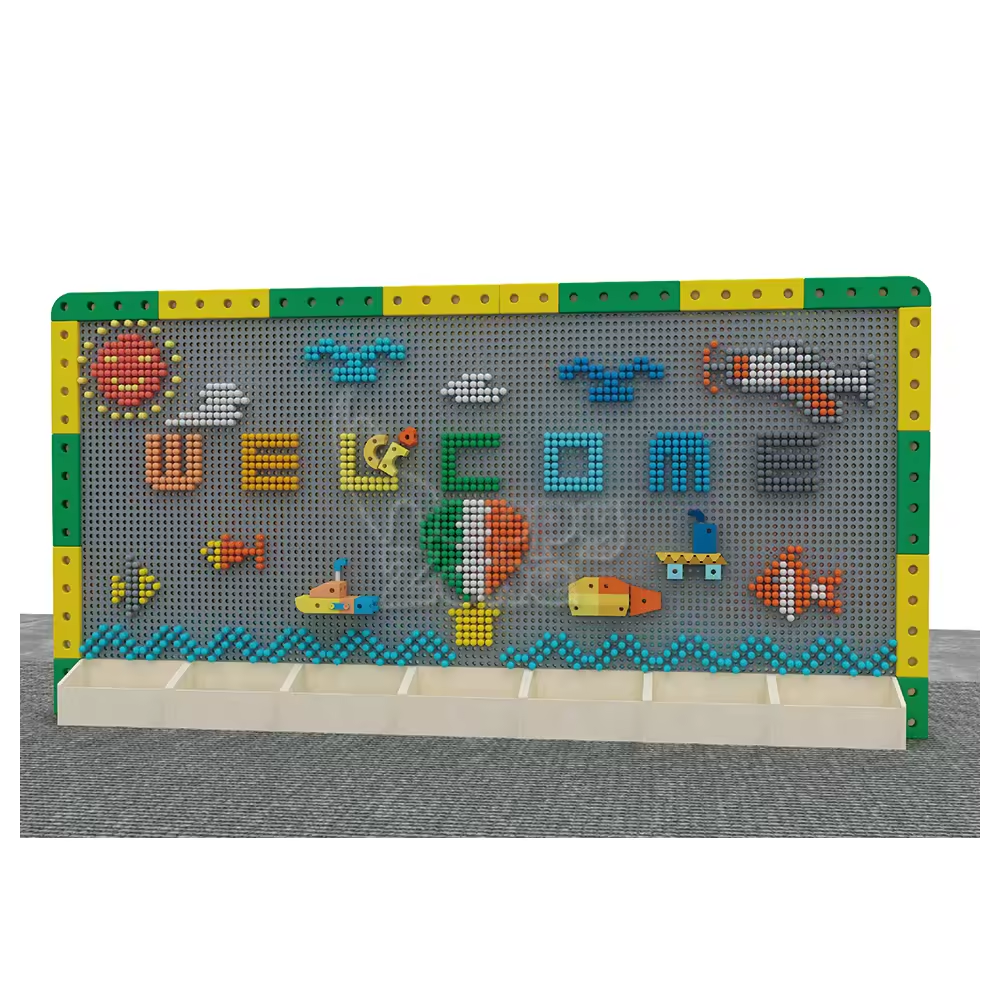 Latest Design Large EVA foam Building Blocks Wall kids DIY blocks interactive wall panel games educational toys for kids