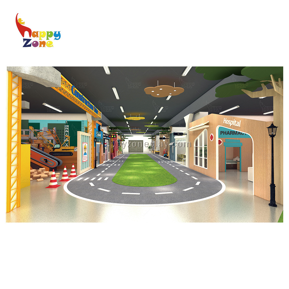 Happy Zone Kids Role Play House Tiny Town indoor Play house Infants Play Entertainment Center for indoor playground