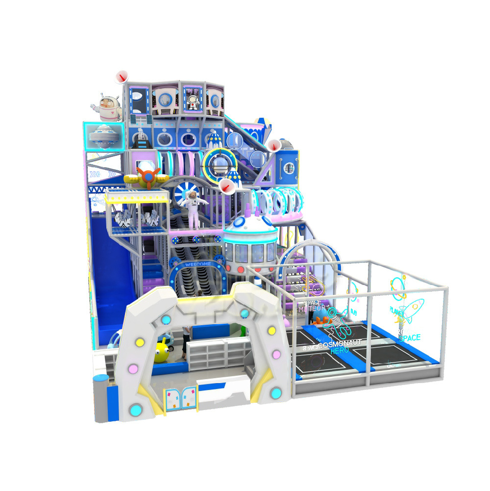 Best Quality space theme Customized Amusement Indoor Play Center Playground Labyrinth Game, kids play zone for sale