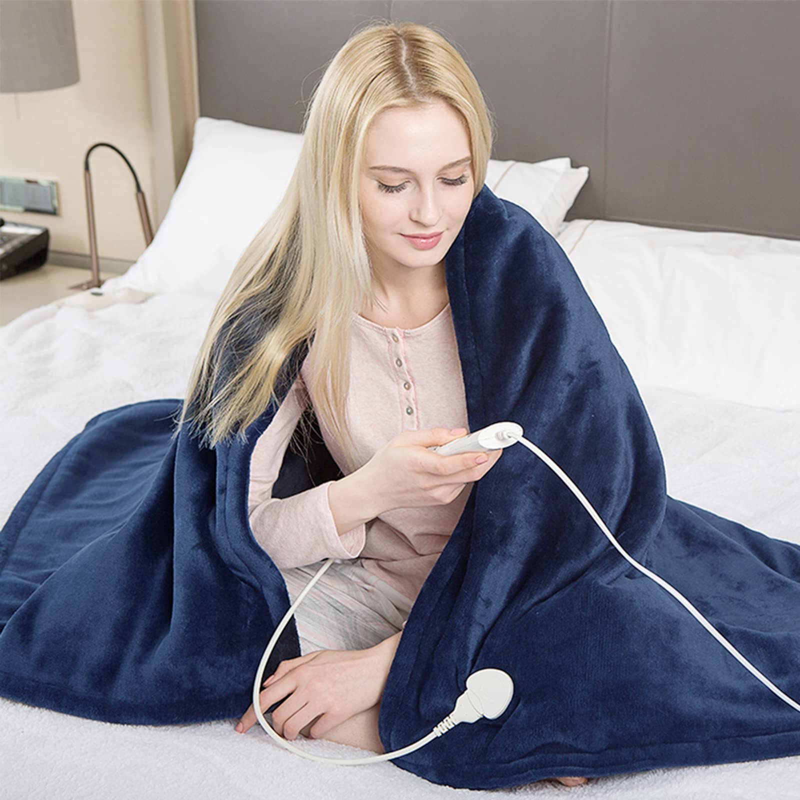 Rechargeable Battery Flannel Fleece Pad Electric Heated Blanket