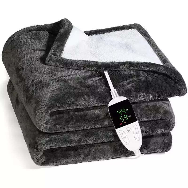 Rechargeable Battery Flannel Fleece Pad Electric Heated Blanket