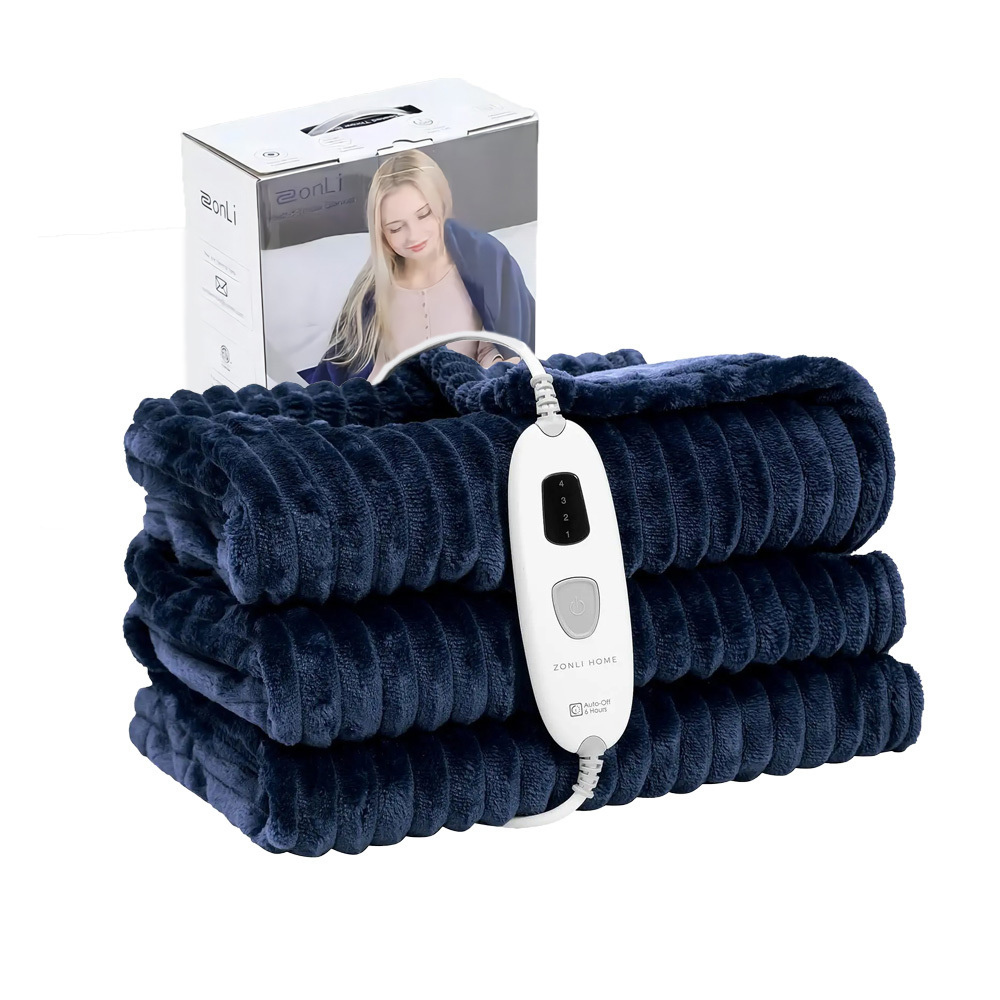 Rechargeable Battery Flannel Fleece Pad Electric Heated Blanket