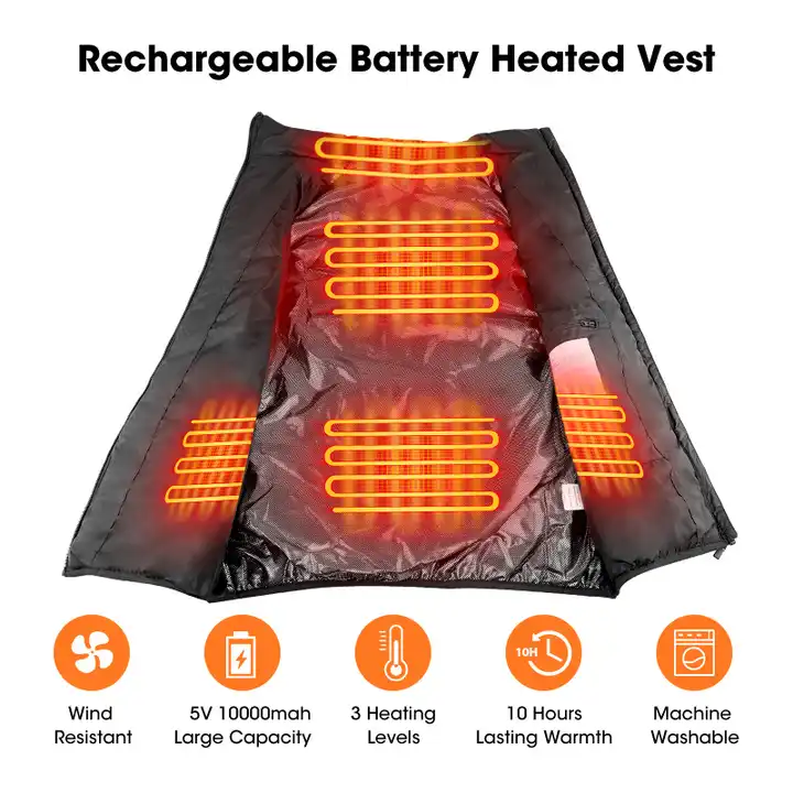 Essential in Winter USB Warm With Power Bank Outdoor Waistcoat Heating Vest