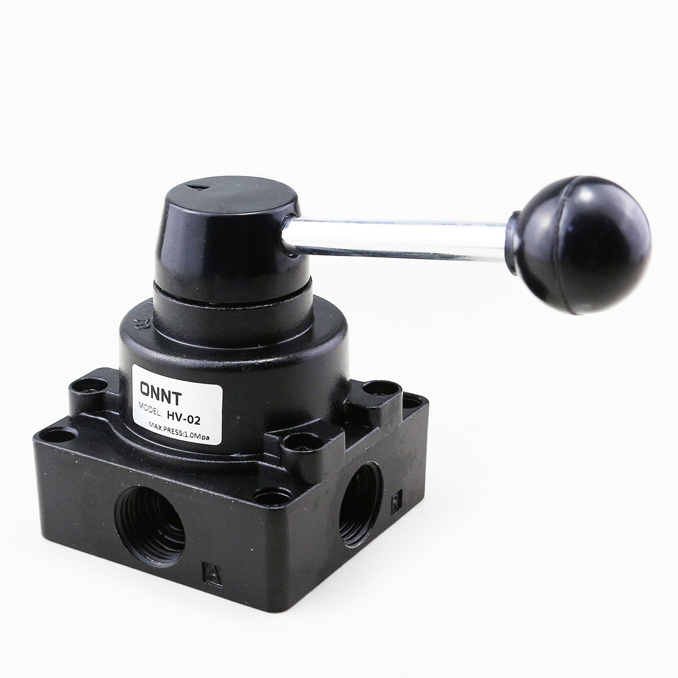 HV-02 03 04 2/ 4 Way Direct Acting 3 / 4 Way Pneumatic Hand Lever Valve Hand Push Pull Control Pneumatic Air Valve