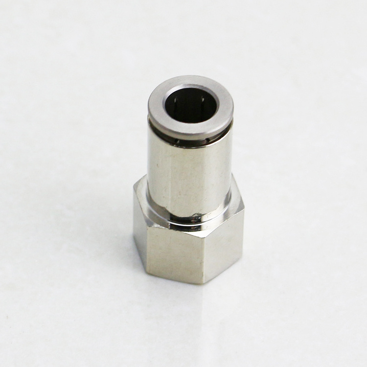 Metal Hose Fitting Connector Pneumatic Metal Pipe Fittings Nickel Plated Brass Metal Hose Push in Fitting MPC MPL MPU MPE