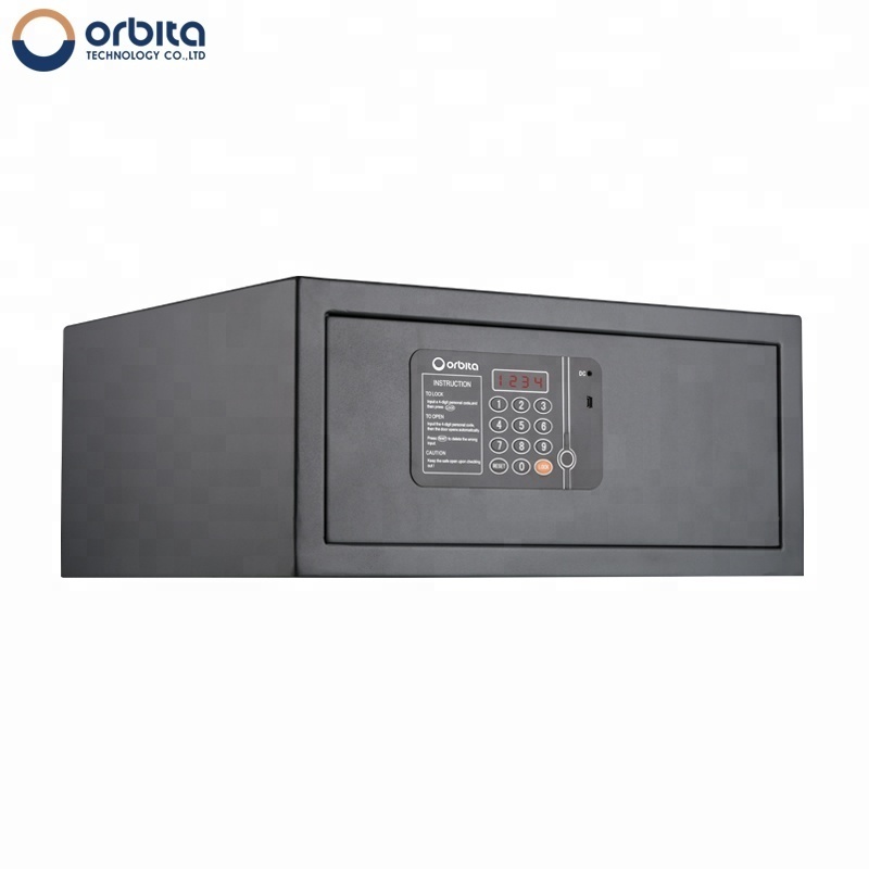 Orbita laptop size hotel room small safe, steel bedroom safety box