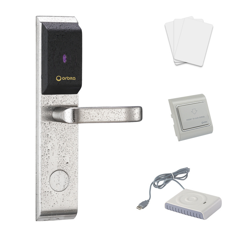 Orbita Cerraduras Con Tarjeta Touchless Keyless Rfid Access Control Key Card Hotel Door Lock With Management Software System