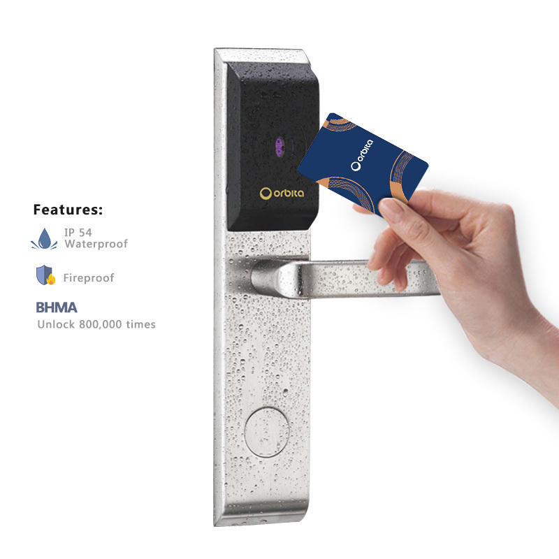 Orbita Cerraduras Con Tarjeta Touchless Keyless Rfid Access Control Key Card Hotel Door Lock With Management Software System