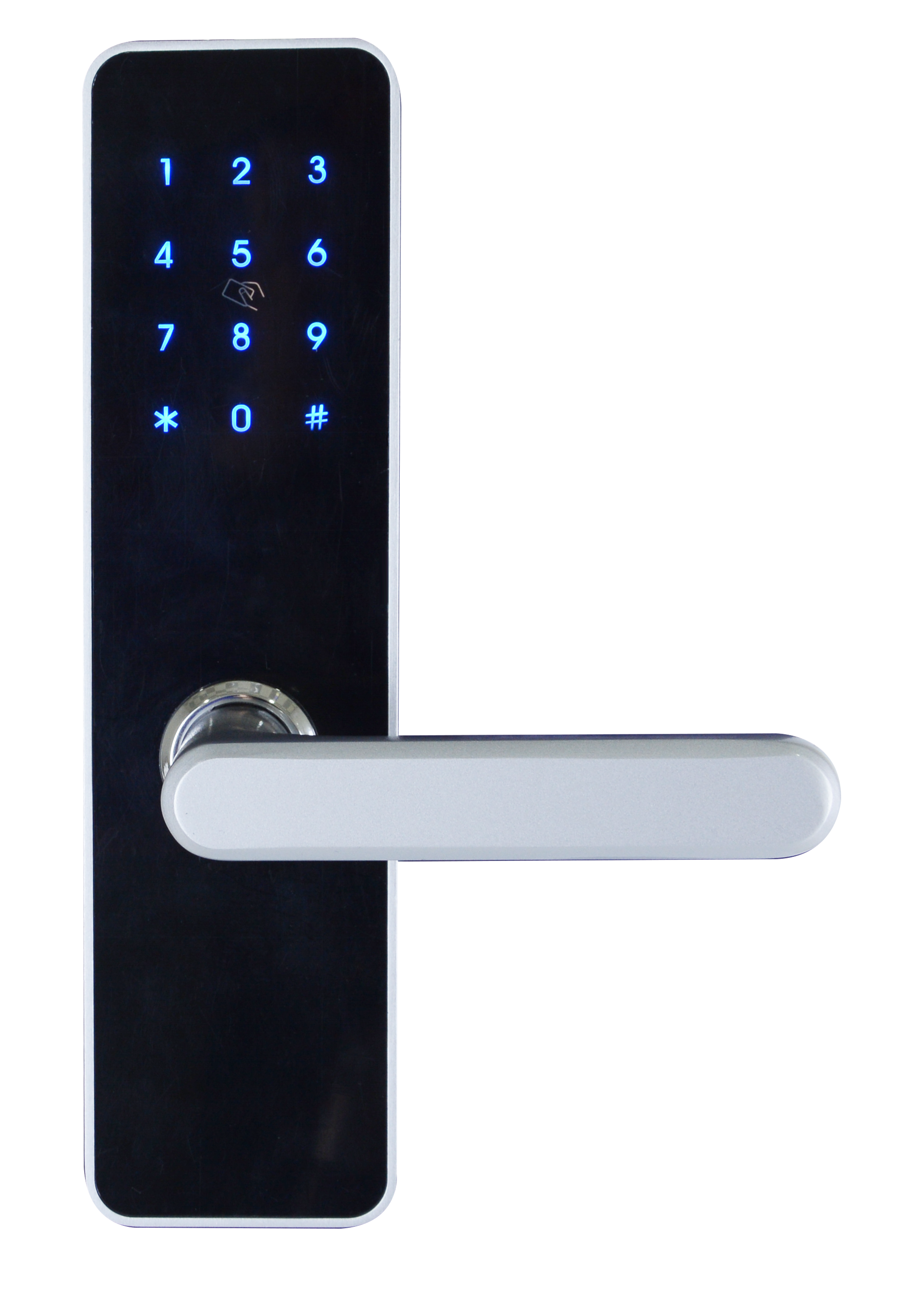 professional factory smartdoor lock rfid card sensor card door lock card and manual key lock