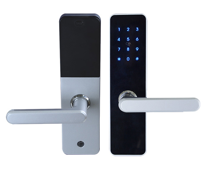 professional factory smartdoor lock rfid card sensor card door lock card and manual key lock