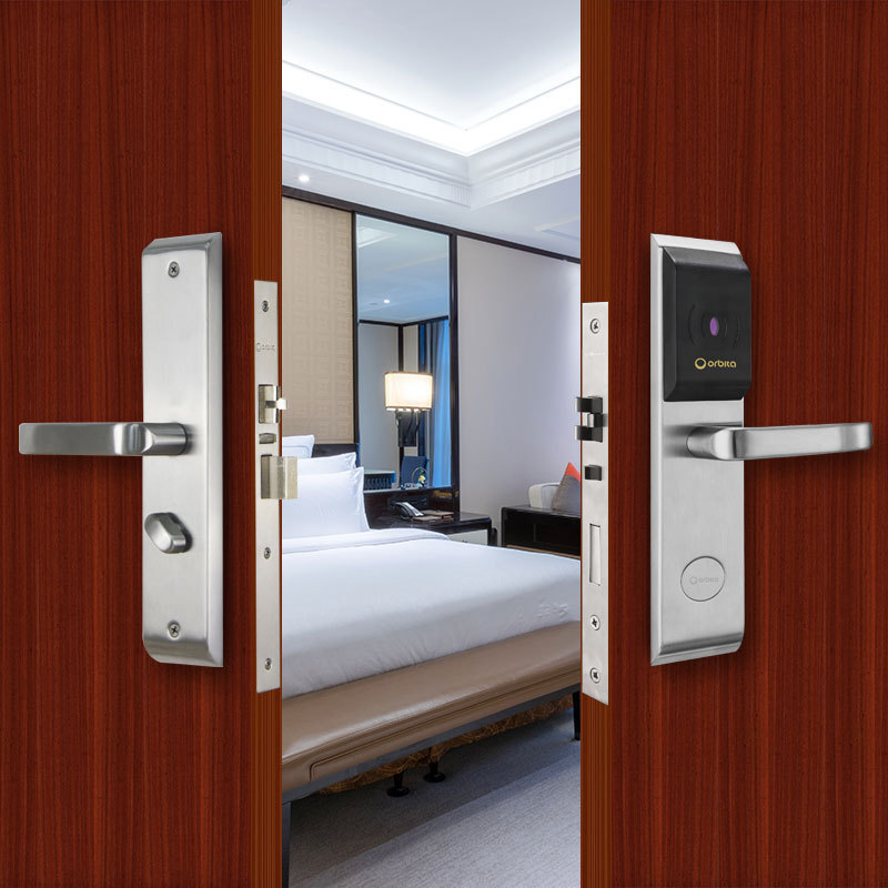 7 Star Us Ansi Zigbee Wifi Mobile Key Rfid Digital App Blue tooth Online Hotel Pms Opera Keyless System Smart Door Lock For Door