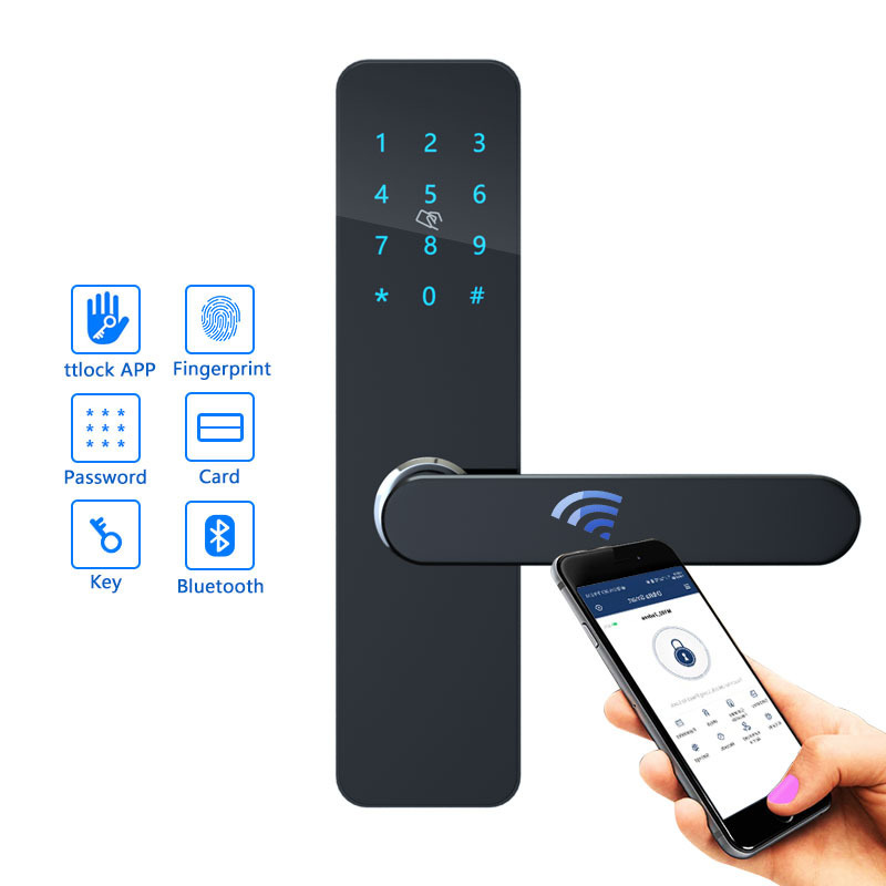 Orbita Black Color Small Digital Intelligent Deadbolt/ Electronic Keyless Card Lock Ttlock with Mechanical Keyboard