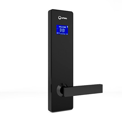 Orbita Black Color Intelligent Smart RFID Swipe Rfid Key card Hotel Door Locks with Hotel Management Software