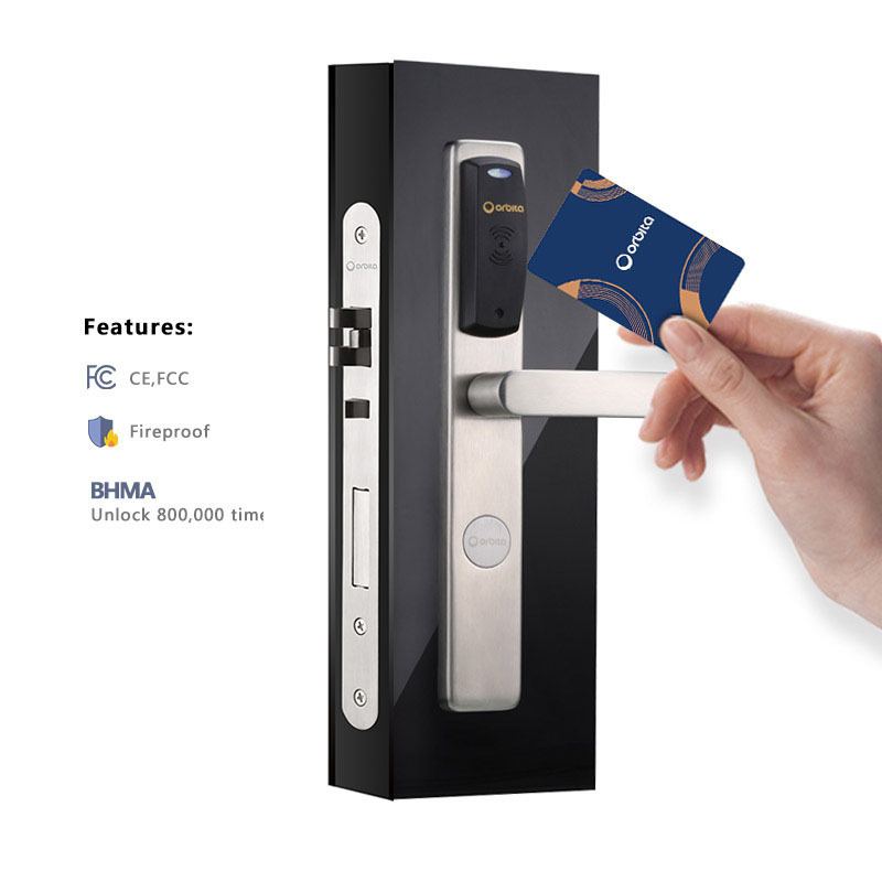 Orbita Cerraduras Con Tarjeta Euro Mortise Rfid Card Hotel Room Electronic Key Card Door Locks With Management Software System