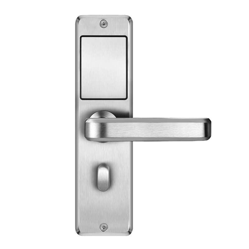 Best selling rfid card key hotel lock system, stainless steel electrical panel security handle hotel door lock